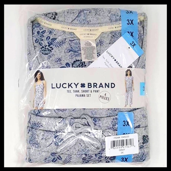LUCKY BRAND Ladies 4 piece Pajama Set Plus Sizes - Picture 4 of 5